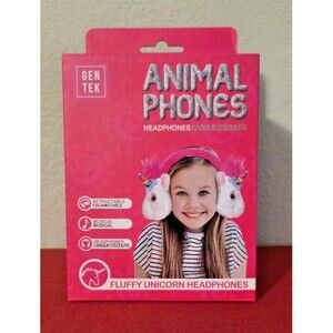 GEN TEK Animal Phones Fluffy Unicorn Headphone NIB